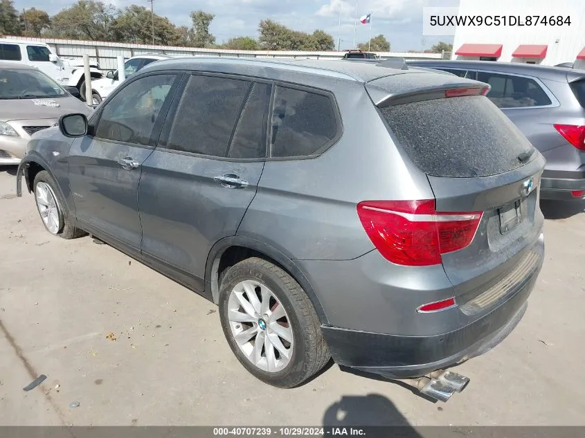 2013 BMW X3 xDrive28I VIN: 5UXWX9C51DL874684 Lot: 40707239