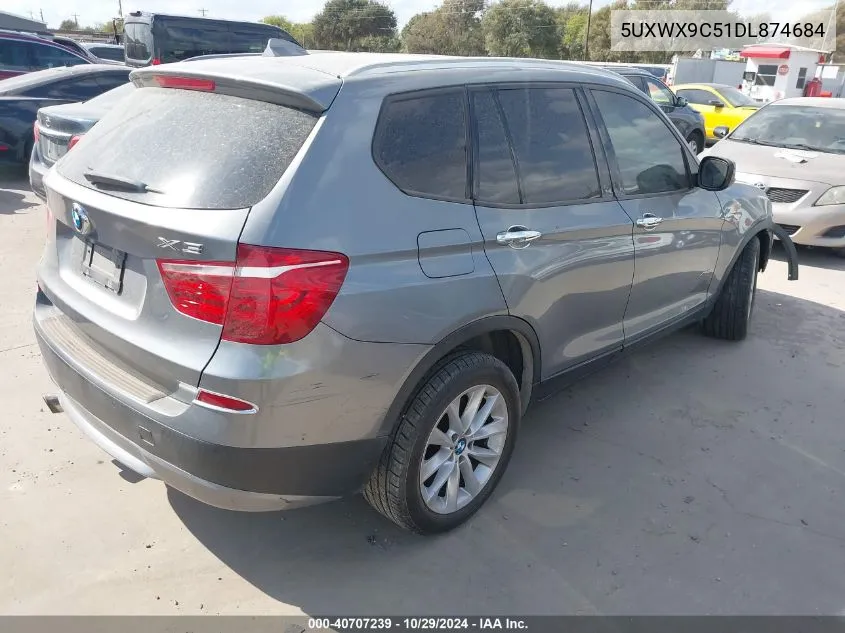 2013 BMW X3 xDrive28I VIN: 5UXWX9C51DL874684 Lot: 40707239