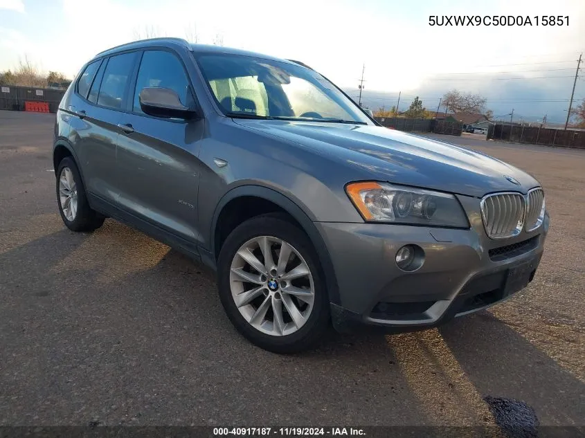 2013 BMW X3 xDrive28I VIN: 5UXWX9C50D0A15851 Lot: 40917187