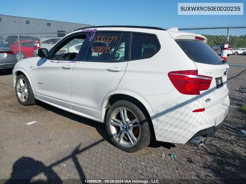 5UXWX9C50E0D20235 2014 BMW X3