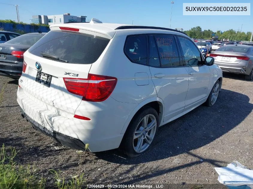 5UXWX9C50E0D20235 2014 BMW X3