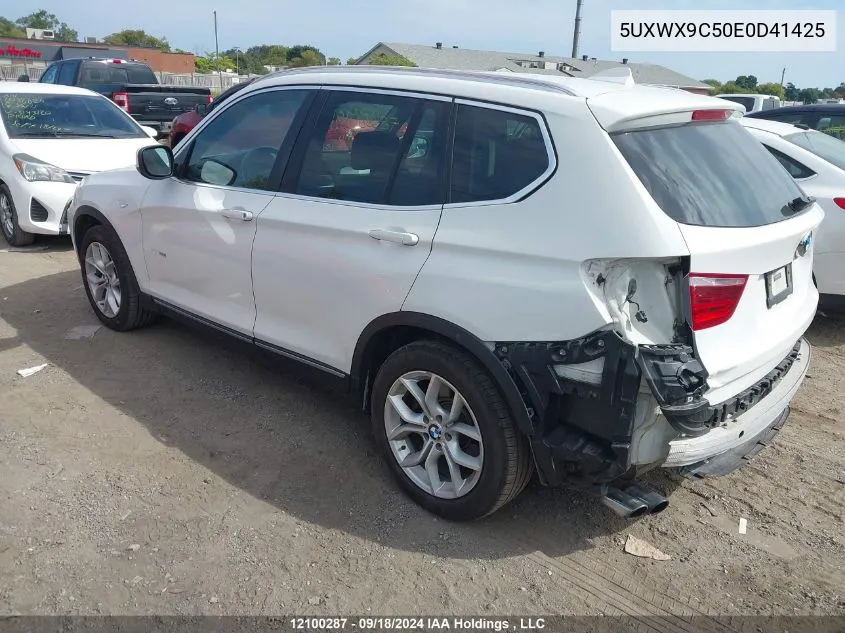 5UXWX9C50E0D41425 2014 BMW X3