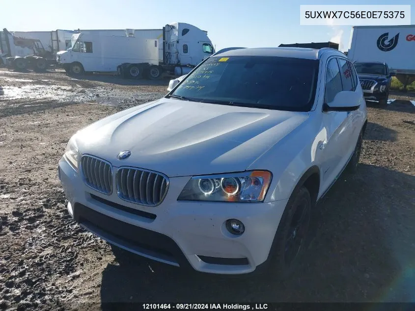 2014 BMW X3 VIN: 5UXWX7C56E0E75375 Lot: 12101464