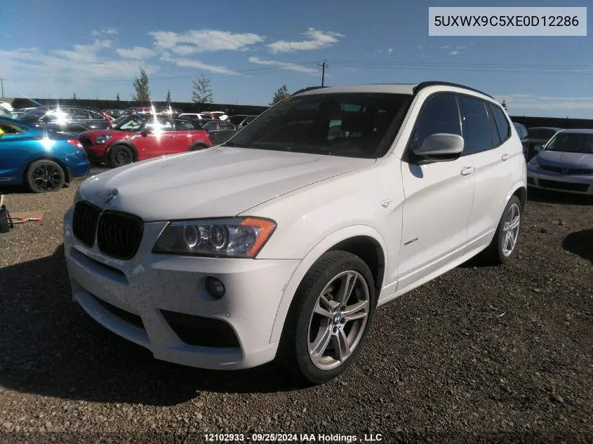 5UXWX9C5XE0D12286 2014 BMW X3