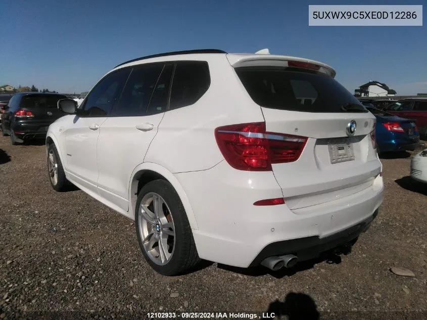 2014 BMW X3 VIN: 5UXWX9C5XE0D12286 Lot: 12102933