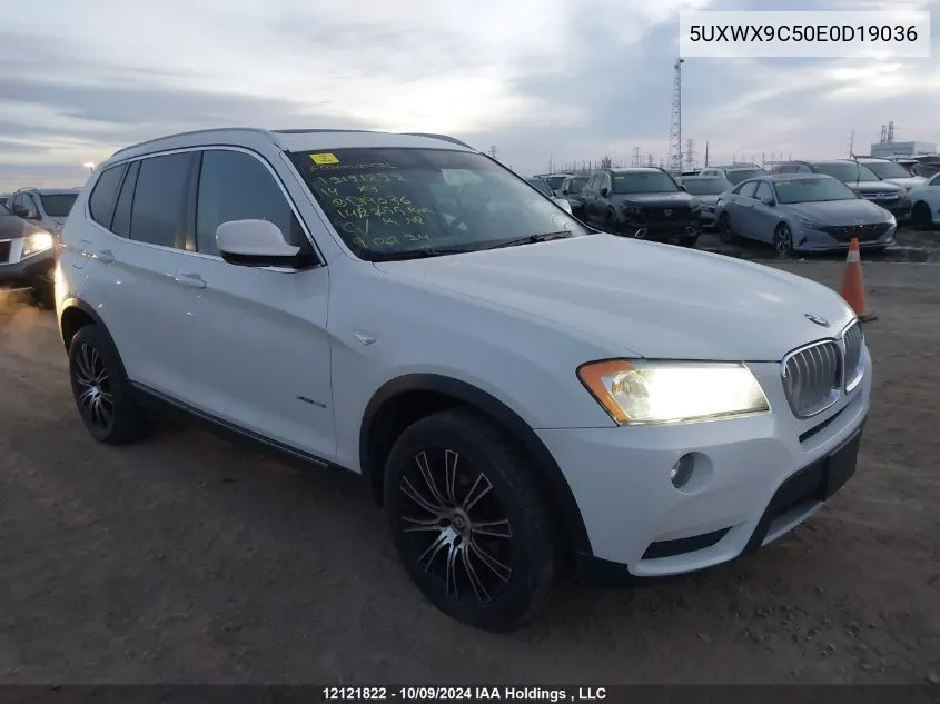 2014 BMW X3 VIN: 5UXWX9C50E0D19036 Lot: 12121822