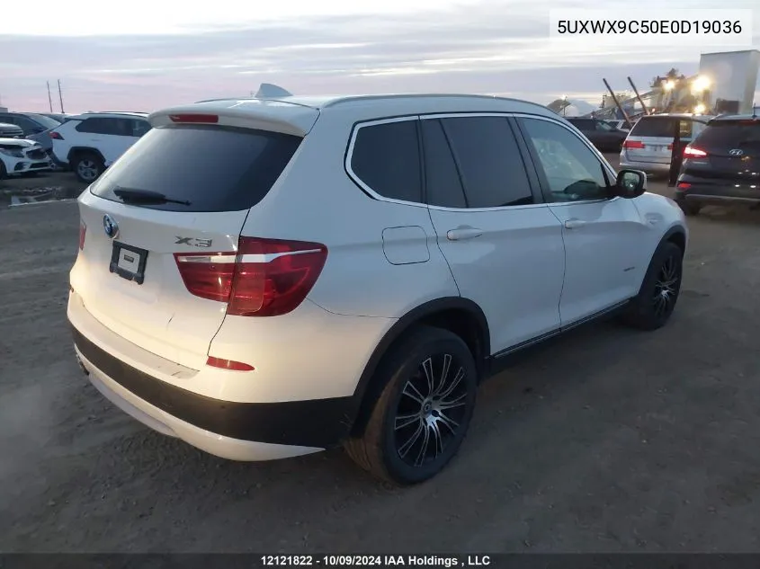 5UXWX9C50E0D19036 2014 BMW X3