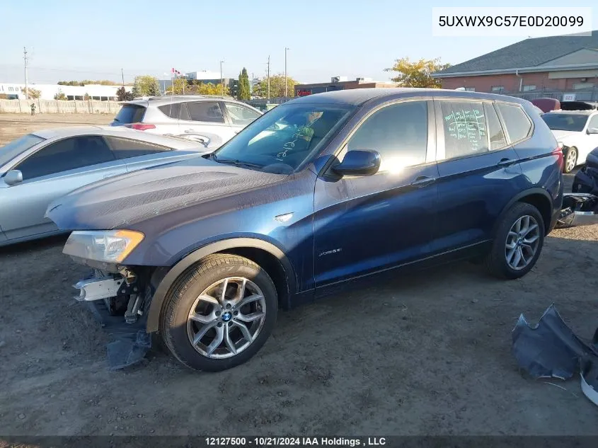 2014 BMW X3 VIN: 5UXWX9C57E0D20099 Lot: 12127500