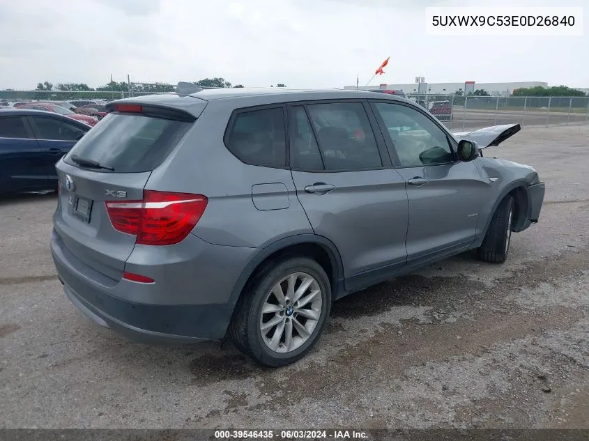 5UXWX9C53E0D26840 2014 BMW X3 xDrive28I