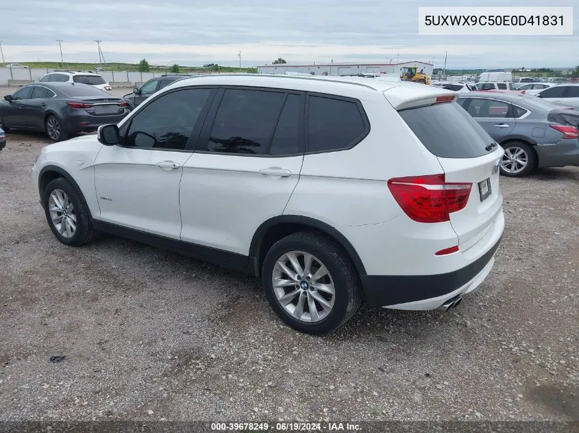 2014 BMW X3 xDrive28I VIN: 5UXWX9C50E0D41831 Lot: 39678249