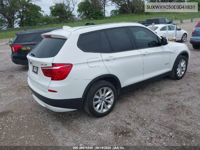 2014 BMW X3 xDrive28I VIN: 5UXWX9C50E0D41831 Lot: 39678249