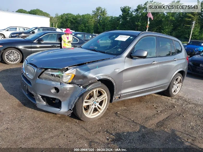 2014 BMW X3 xDrive35I VIN: 5UXWX7C51E0E75543 Lot: 39697320