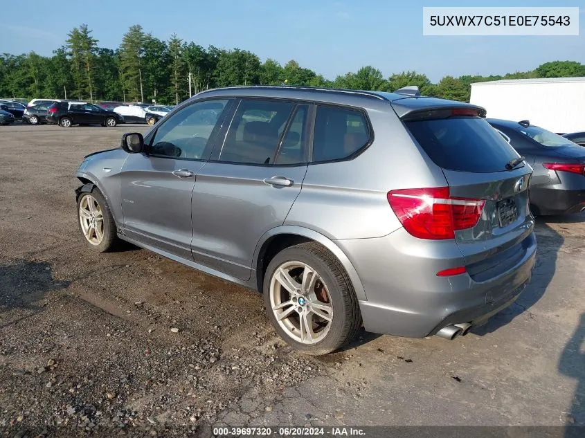 5UXWX7C51E0E75543 2014 BMW X3 xDrive35I