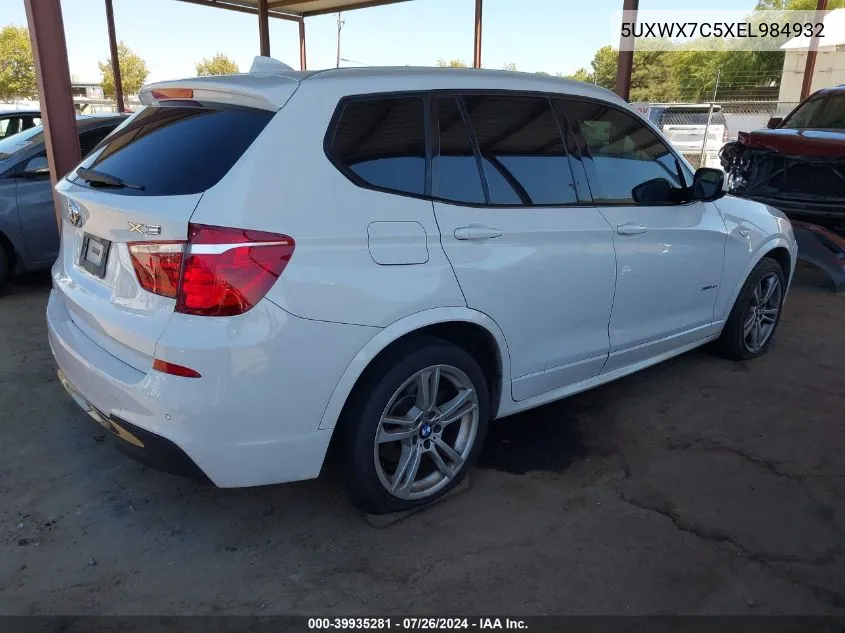 2014 BMW X3 xDrive35I VIN: 5UXWX7C5XEL984932 Lot: 39935281