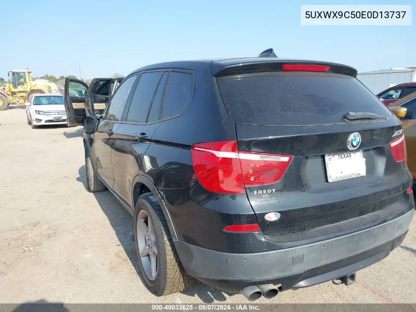 2014 BMW X3 xDrive28I VIN: 5UXWX9C50E0D13737 Lot: 40033625