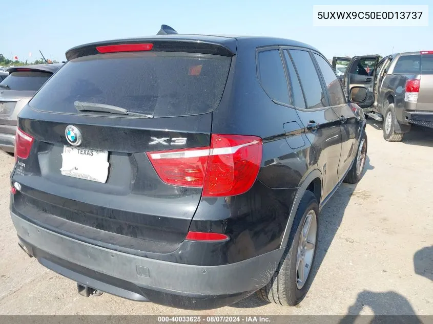 2014 BMW X3 xDrive28I VIN: 5UXWX9C50E0D13737 Lot: 40033625