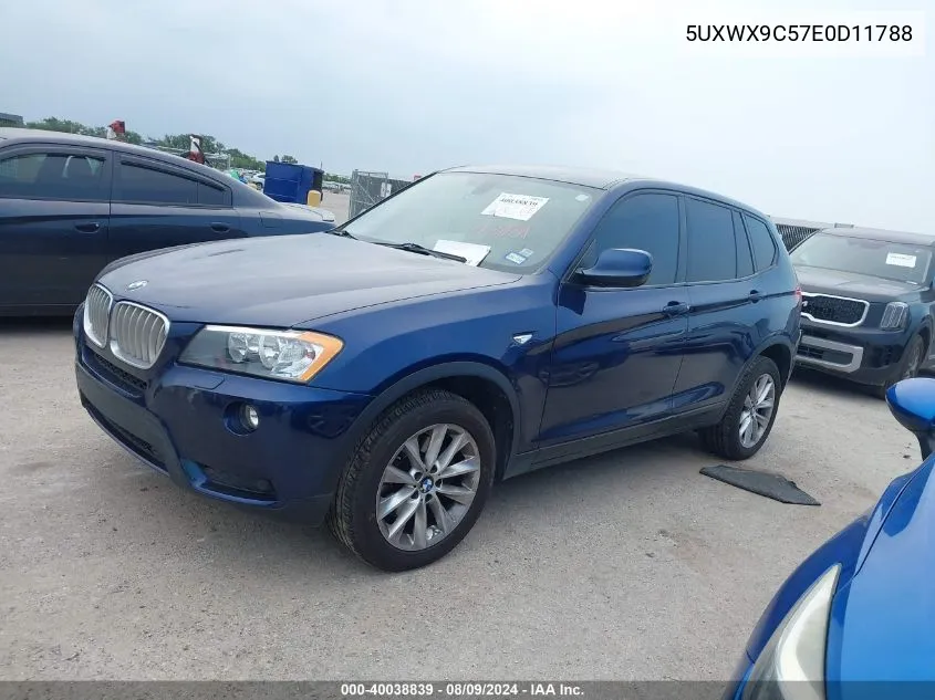 2014 BMW X3 xDrive28I VIN: 5UXWX9C57E0D11788 Lot: 40038839