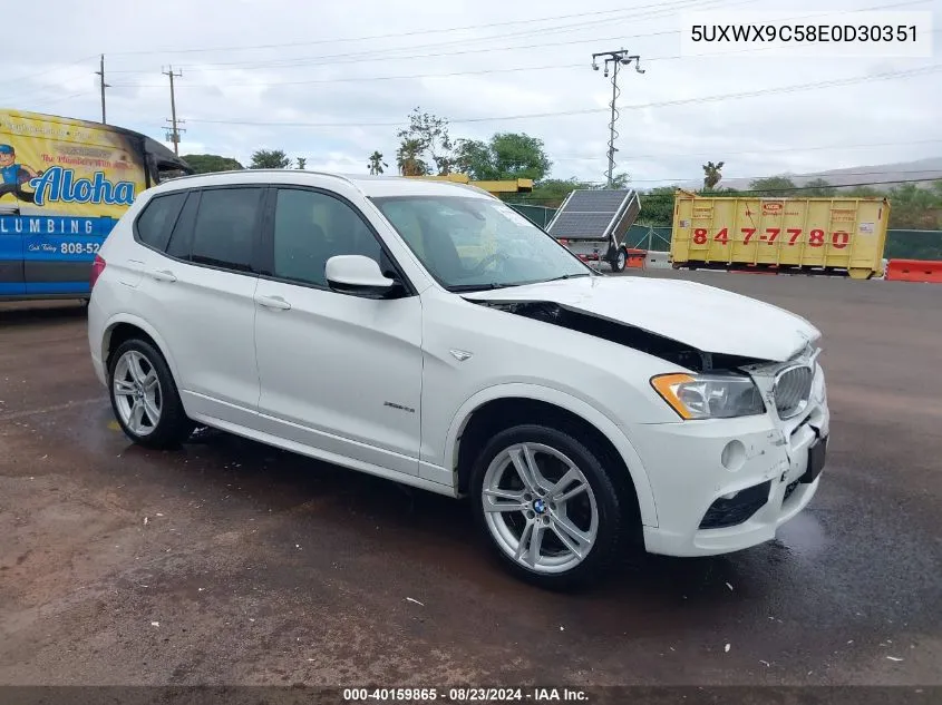 2014 BMW X3 xDrive28I VIN: 5UXWX9C58E0D30351 Lot: 40159865