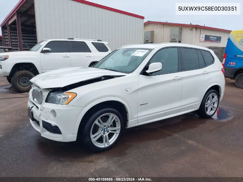 5UXWX9C58E0D30351 2014 BMW X3 xDrive28I