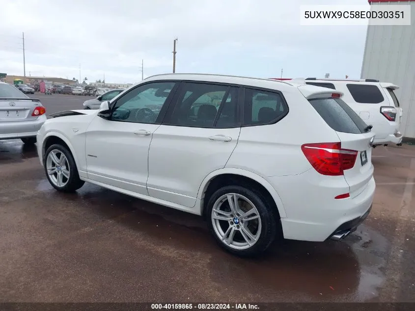 2014 BMW X3 xDrive28I VIN: 5UXWX9C58E0D30351 Lot: 40159865