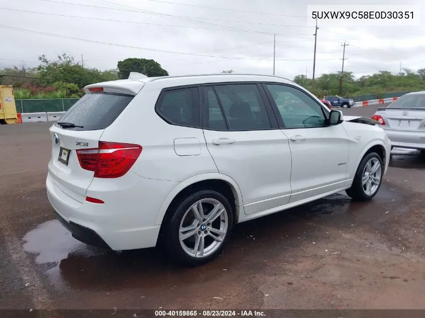 5UXWX9C58E0D30351 2014 BMW X3 xDrive28I