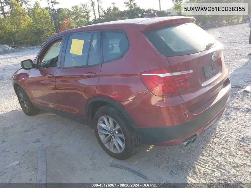 2014 BMW X3 xDrive28I VIN: 5UXWX9C51E0D38355 Lot: 40176967