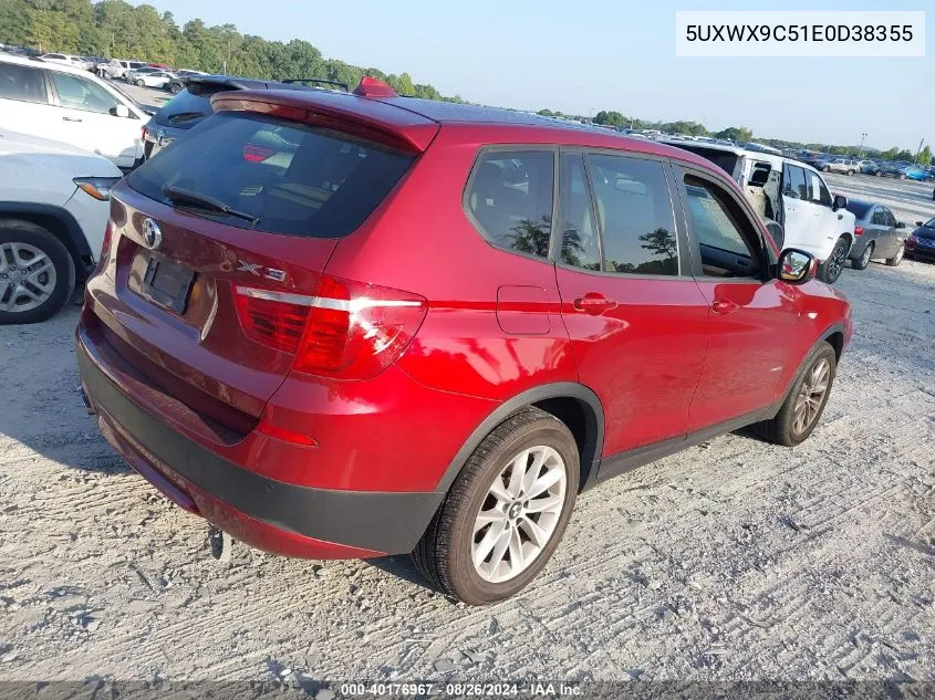 5UXWX9C51E0D38355 2014 BMW X3 xDrive28I