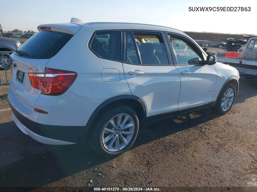 2014 BMW X3 xDrive28I VIN: 5UXWX9C59E0D27863 Lot: 40181270