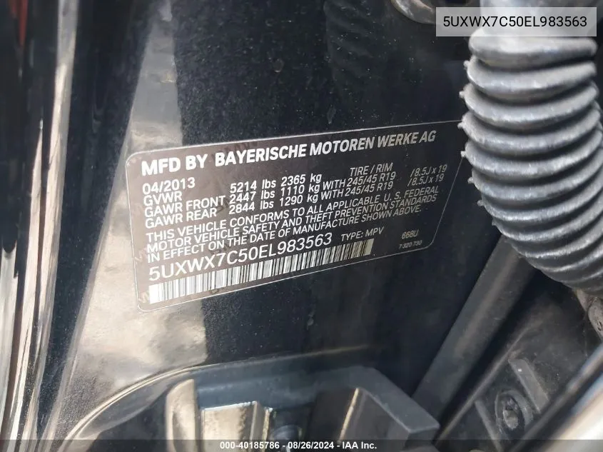 5UXWX7C50EL983563 2014 BMW X3 xDrive35I