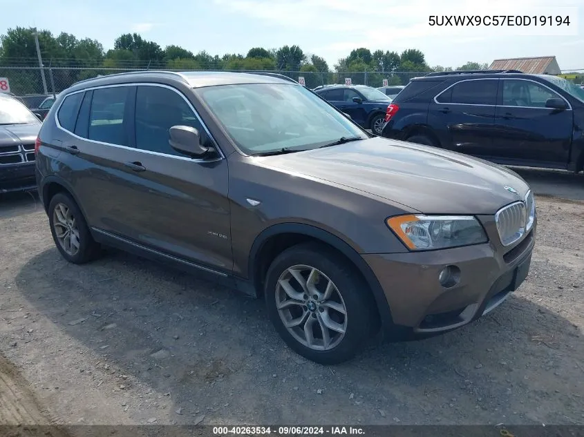 2014 BMW X3 xDrive28I VIN: 5UXWX9C57E0D19194 Lot: 40263534