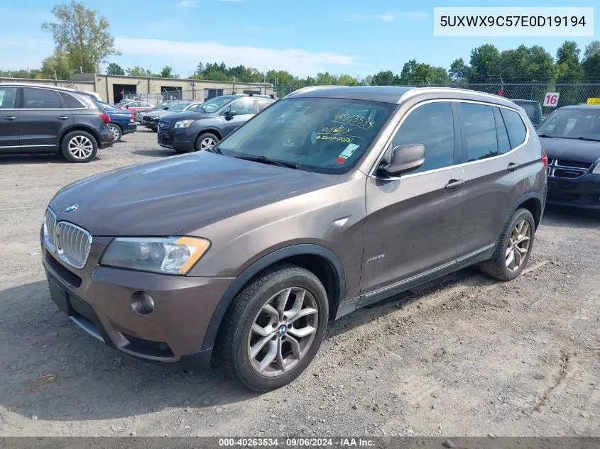 2014 BMW X3 xDrive28I VIN: 5UXWX9C57E0D19194 Lot: 40263534