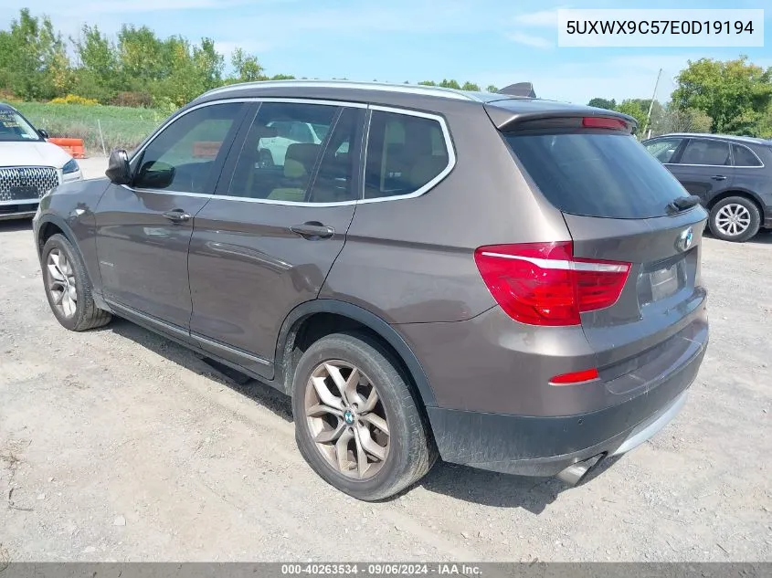 2014 BMW X3 xDrive28I VIN: 5UXWX9C57E0D19194 Lot: 40263534