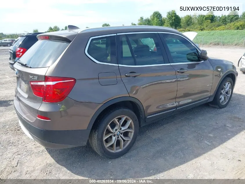 5UXWX9C57E0D19194 2014 BMW X3 xDrive28I