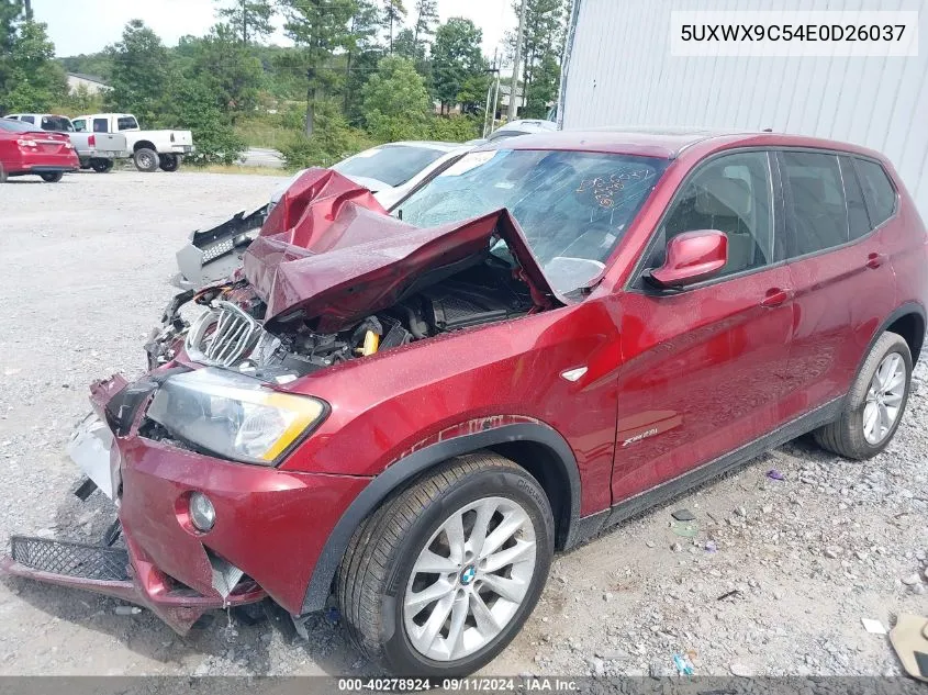 2014 BMW X3 xDrive28I VIN: 5UXWX9C54E0D26037 Lot: 40278924