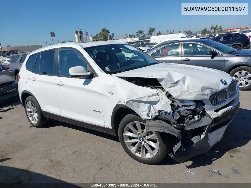 5UXWX9C50E0D11597 2014 BMW X3 xDrive28I