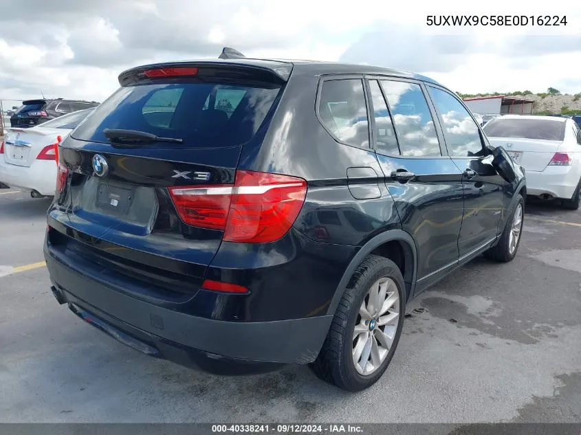 5UXWX9C58E0D16224 2014 BMW X3 xDrive28I