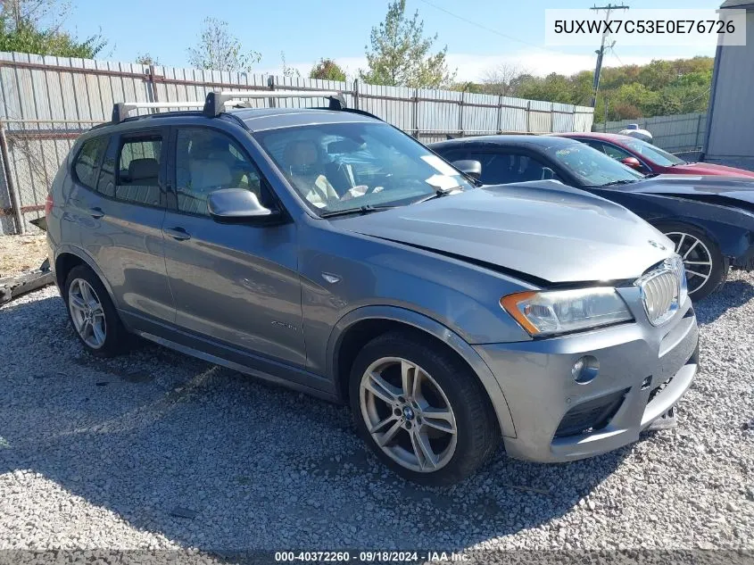 5UXWX7C53E0E76726 2014 BMW X3 xDrive35I