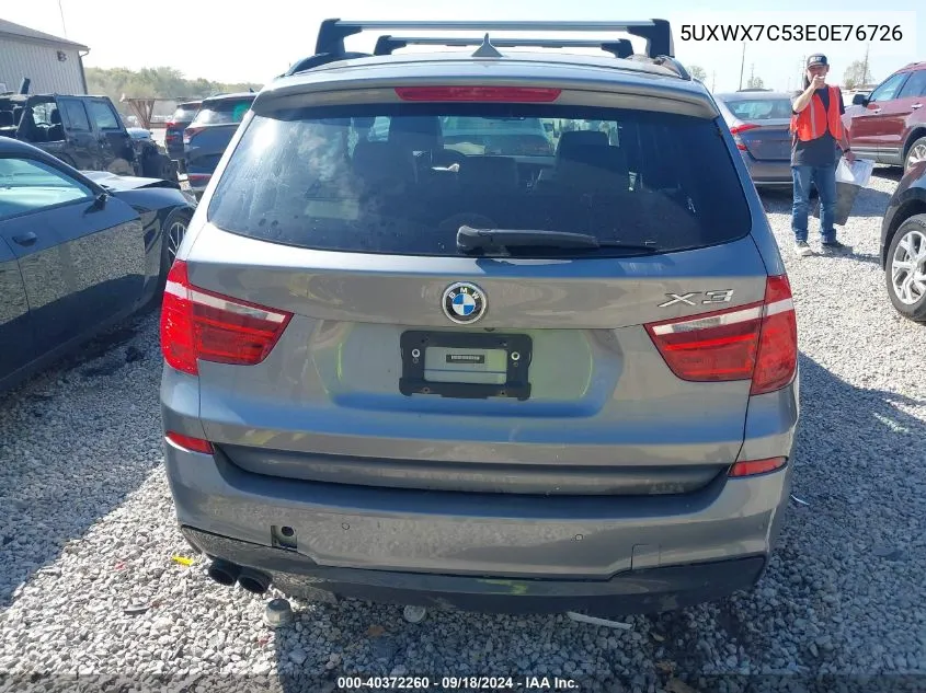 5UXWX7C53E0E76726 2014 BMW X3 xDrive35I