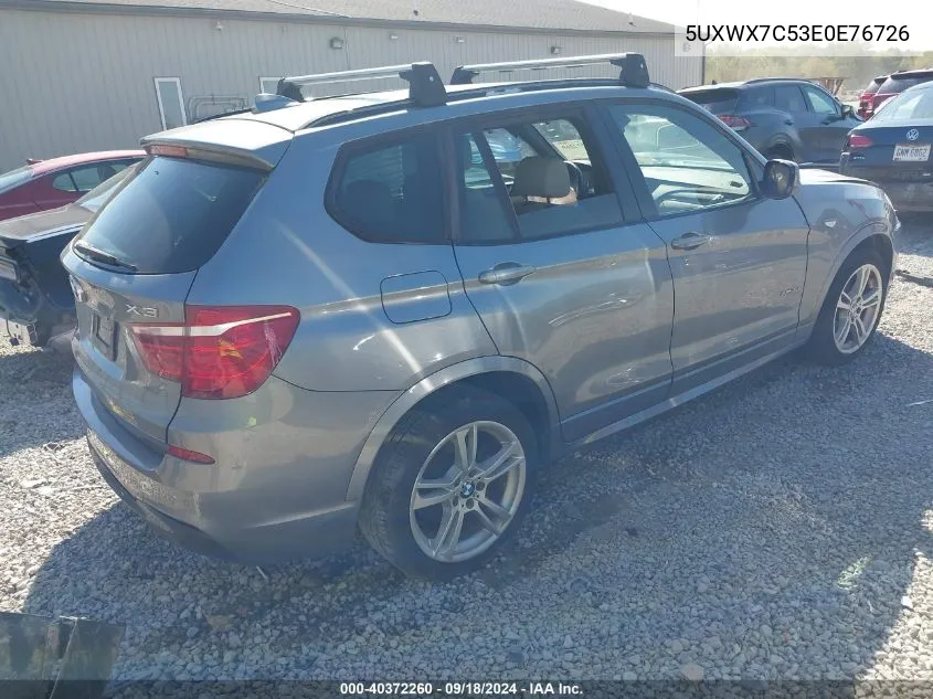 5UXWX7C53E0E76726 2014 BMW X3 xDrive35I