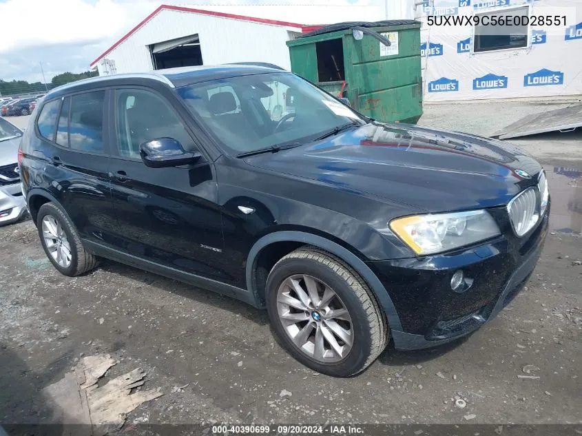 2014 BMW X3 xDrive28I VIN: 5UXWX9C56E0D28551 Lot: 40390699