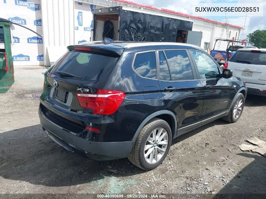 2014 BMW X3 xDrive28I VIN: 5UXWX9C56E0D28551 Lot: 40390699