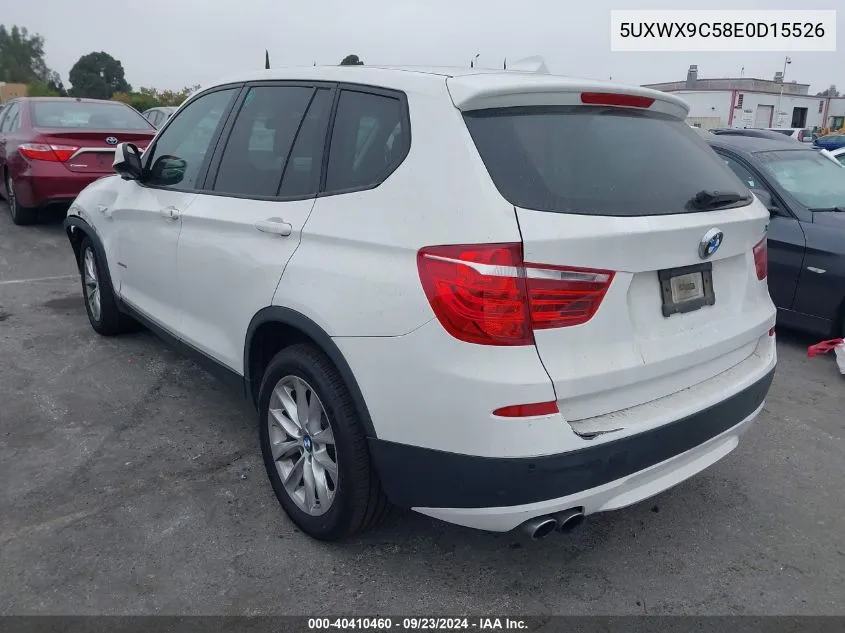 2014 BMW X3 xDrive28I VIN: 5UXWX9C58E0D15526 Lot: 40410460