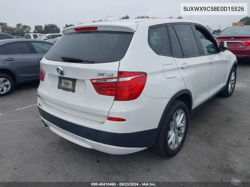 2014 BMW X3 xDrive28I VIN: 5UXWX9C58E0D15526 Lot: 40410460