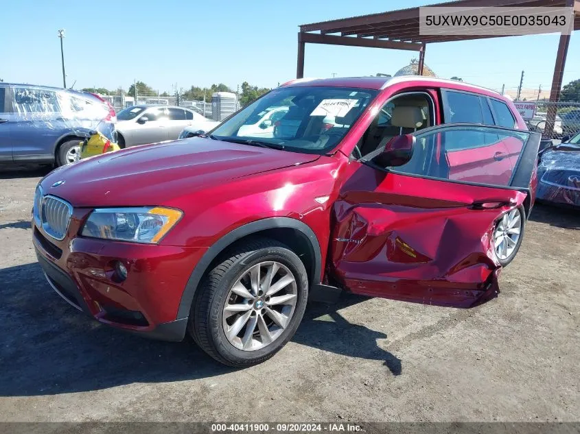 2014 BMW X3 xDrive28I VIN: 5UXWX9C50E0D35043 Lot: 40411900