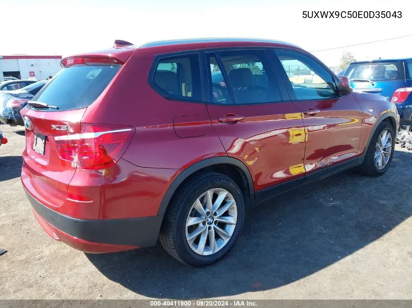 2014 BMW X3 xDrive28I VIN: 5UXWX9C50E0D35043 Lot: 40411900