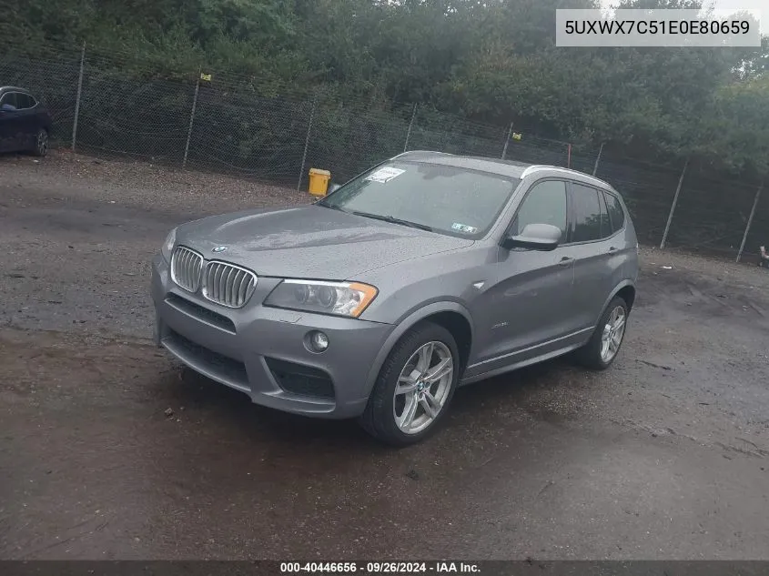 2014 BMW X3 xDrive35I VIN: 5UXWX7C51E0E80659 Lot: 40446656