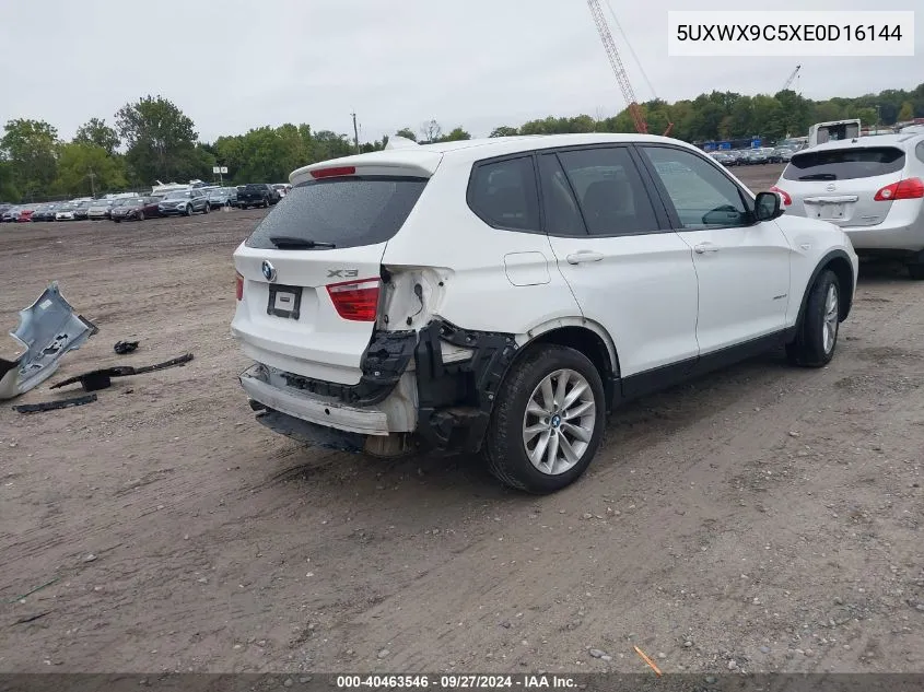 2014 BMW X3 xDrive28I VIN: 5UXWX9C5XE0D16144 Lot: 40463546