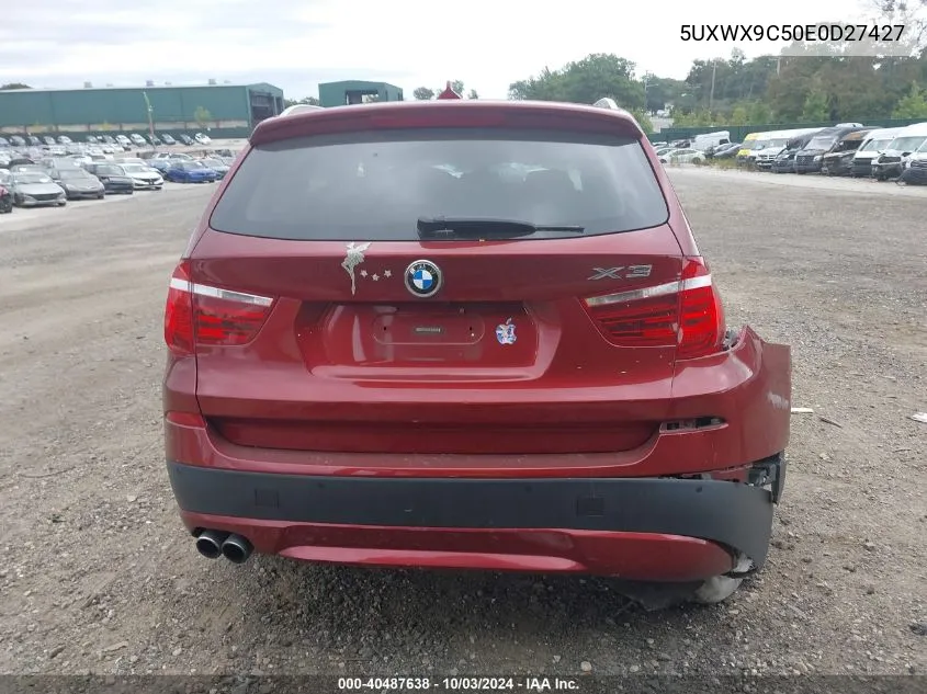 2014 BMW X3 xDrive28I VIN: 5UXWX9C50E0D27427 Lot: 40487638