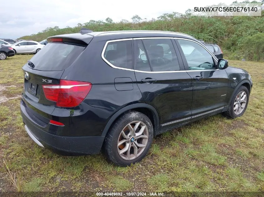 2014 BMW X3 xDrive35I VIN: 5UXWX7C56E0E76140 Lot: 40489892