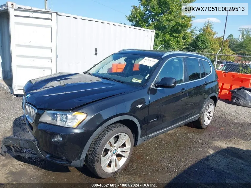 2014 BMW X3 xDrive35I VIN: 5UXWX7C51E0E79513 Lot: 40521603